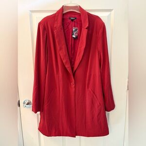 torrid Bold Red Single-Button Blazer